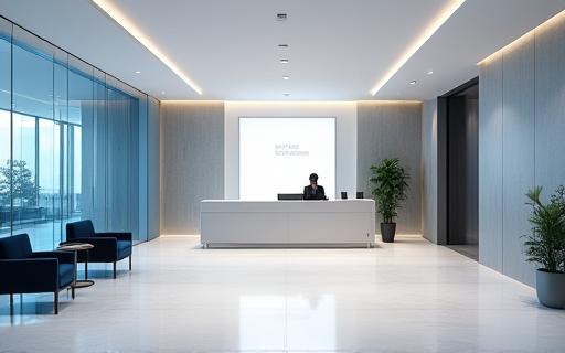 Modern commercial lobby